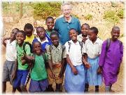 Peter and primary school kids