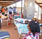 Patients wait in the corridors for treatment